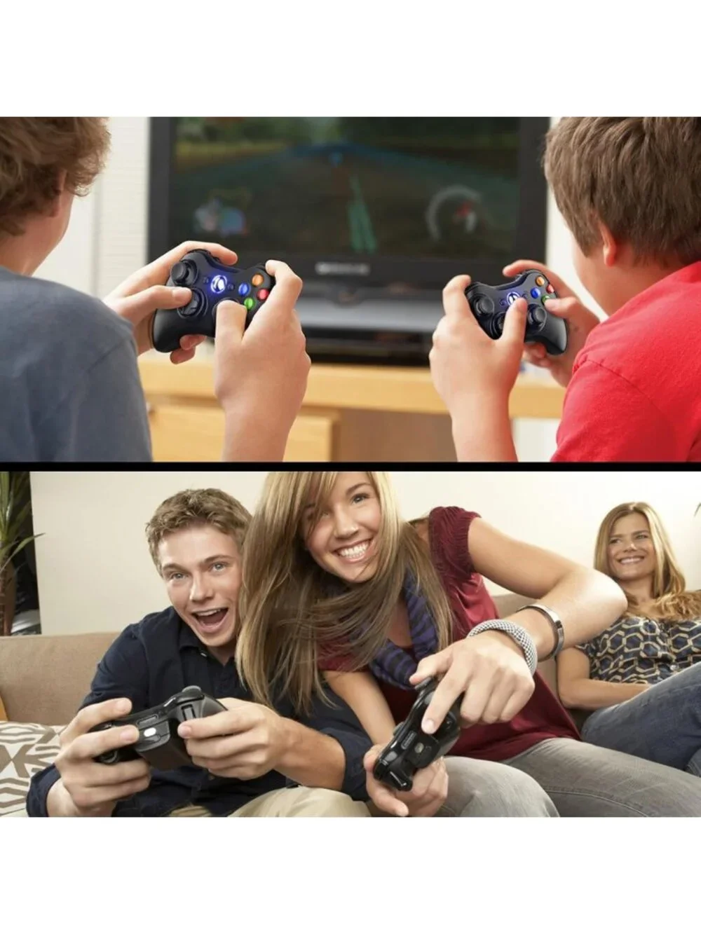 2 Pack Wireless Gamepad Controllers for Xbox 360 & PC - Upgraded Joystick